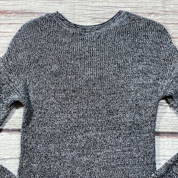 ana Womens Sweater Top size Small Gray Pullover Tunic Short Dress Cotton Stretch - Picture 10 of 10